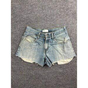 Viintage Levi's Silvertab Jean Shorts Women's 31 Blue Cut Off Western Mid Rise